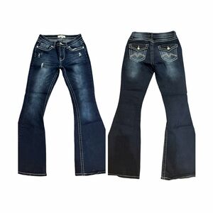BAMBOO Dark Blue Flare Jeans